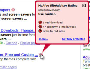 Program McAfee SiteAdvisor 1