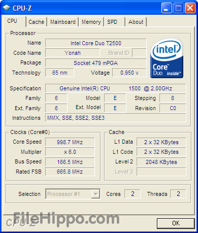 Program CPU-Z 1