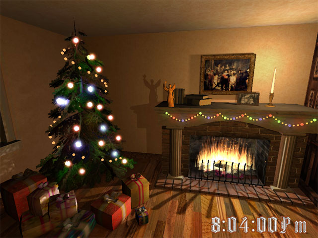 Program Christmas Fireplace 3D Screensaver 1