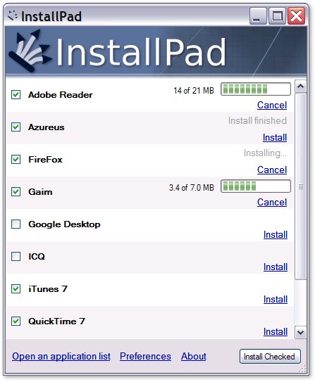 Program InstallPad 1