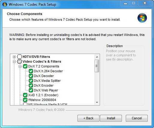 Program Windows 7 Codec Pack 2