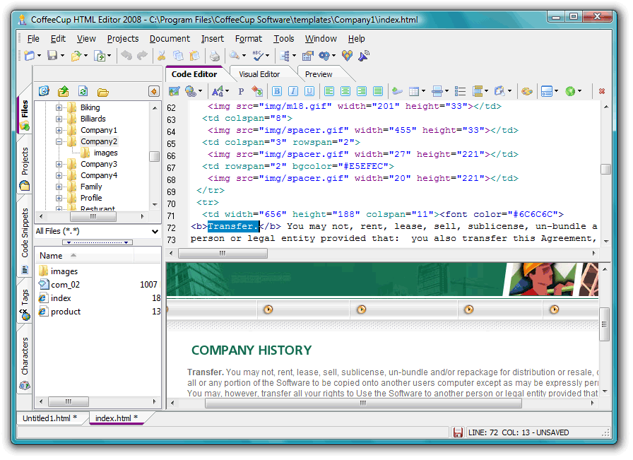 Program CoffeeCup HTML Editor 2