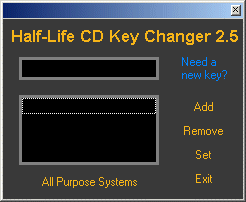 Game Half-Life CD Key Changer 1