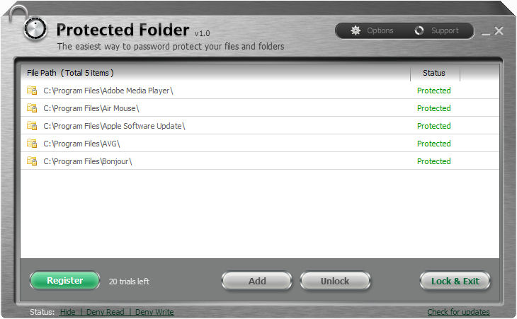 Program Protected Folder 4
