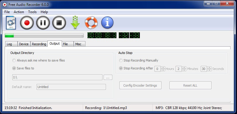 Program Free Audio Recorder 1
