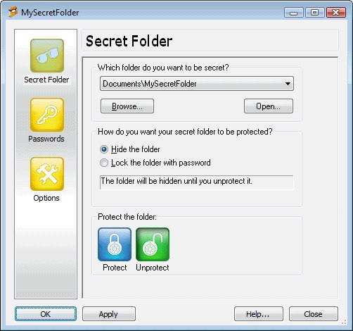 Program MySecretFolder 1