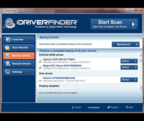 Program DriverFinder 1