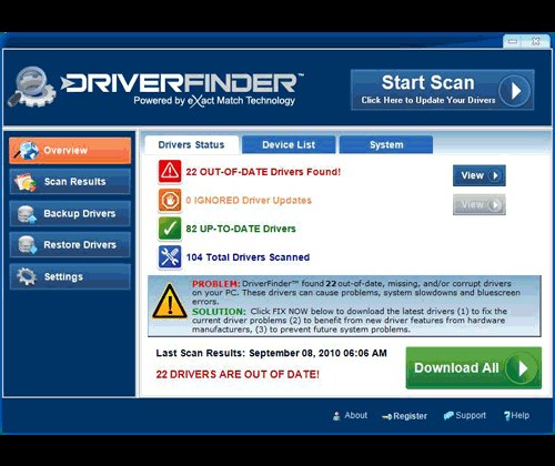 Program DriverFinder 4