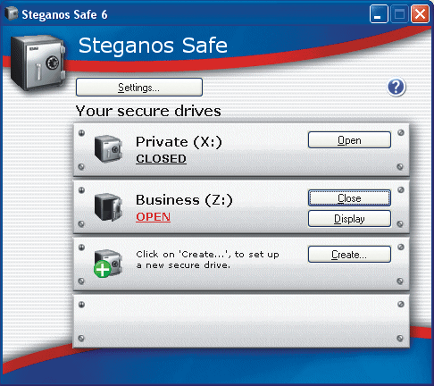 Program Steganos Safe 1
