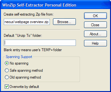 Program WinZip Self-Extractor 1