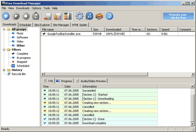 Program Free Download Manager 1
